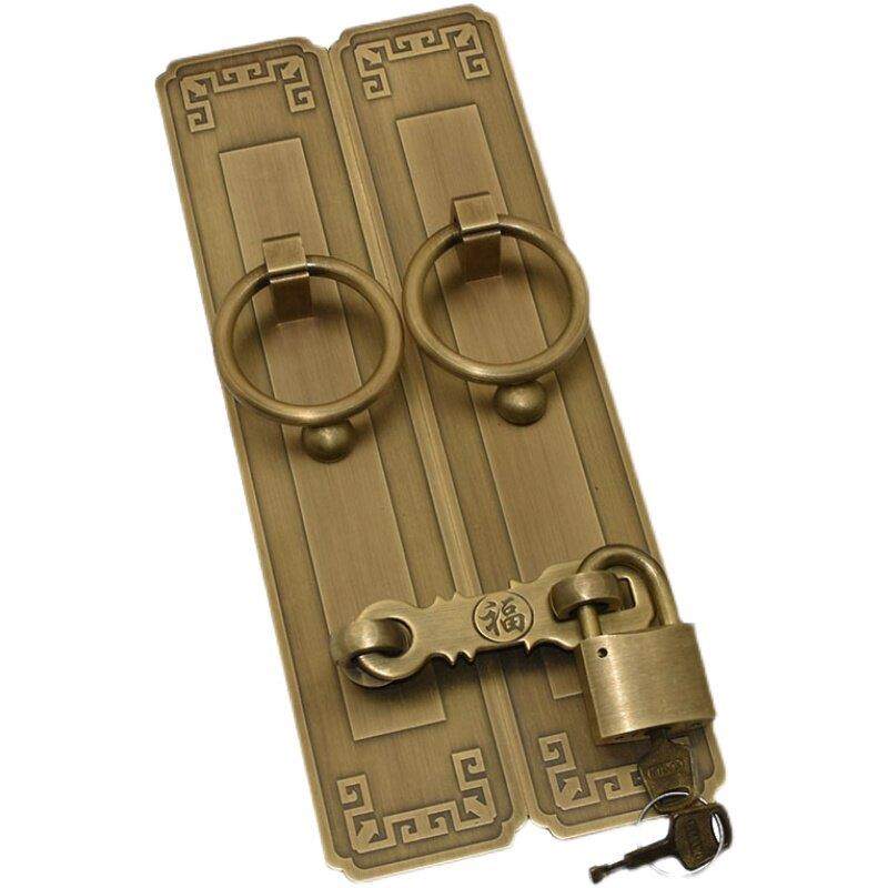 中式别墅庭院纯铜拉手复古门锁搭扣仿古大门铜把手老式木门铜配件,淘宝优惠券,粉丝福利购,淘宝优惠卷