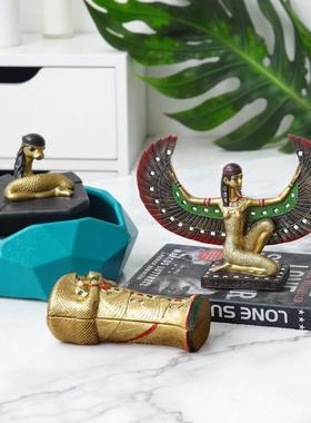 字塔狮身人面像半身雕像医馆玻璃纤维摆件树脂工艺品贴片伊西斯装