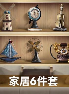 覆古小摆件留声机创意家居客厅欧式书柜轻奢酒柜店铺办公室装饰品