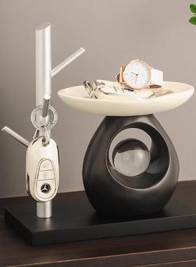 时来运转钥匙收纳玄关摆件客厅电视柜入户门口鞋柜设计感乔迁礼物