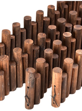 阳台花园造景道具商场木栅栏花坛围栏幼儿园室内装饰木桩摆件落地