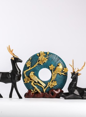 北欧创意欧式几何家居麋鹿装饰品摆设客厅电视柜红酒柜工艺品摆件