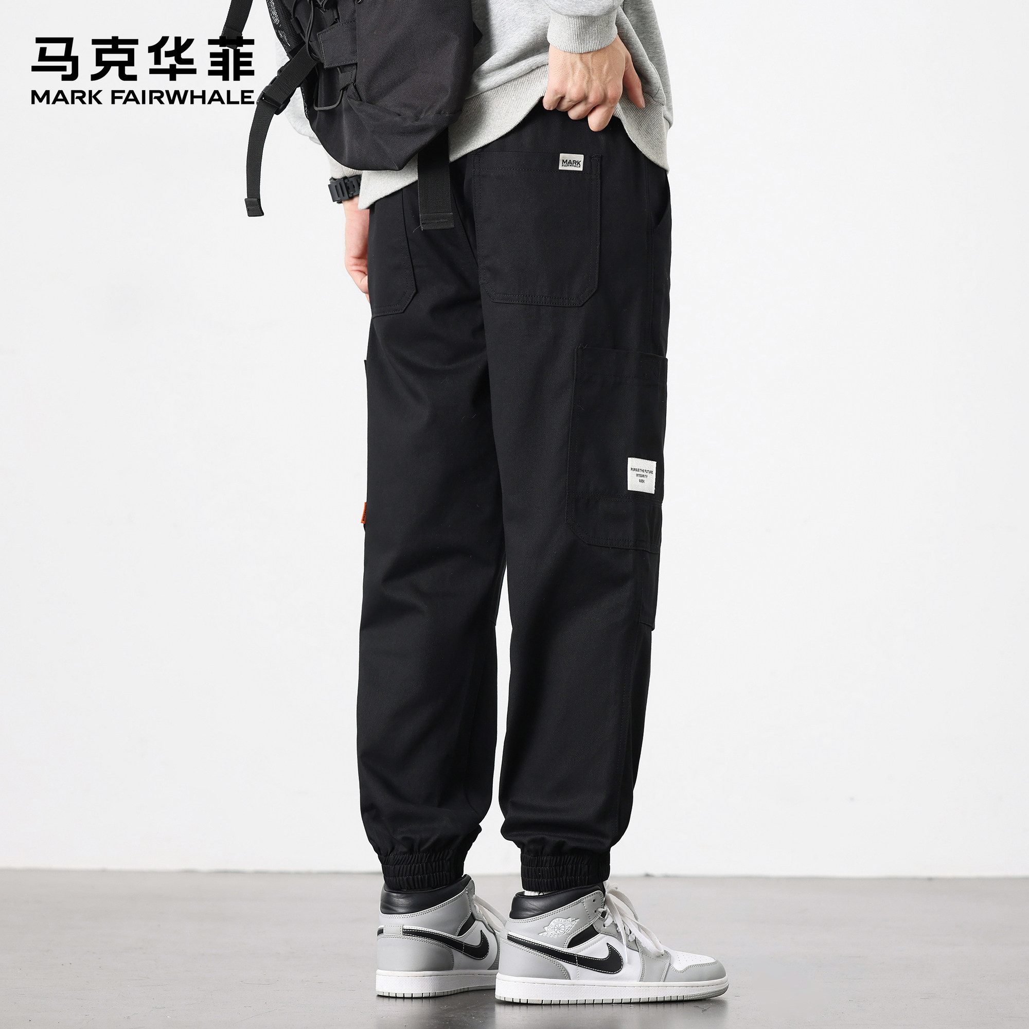 马克华菲工装裤男新款潮牌日系复古解构重磅加绒多口袋宽松束脚裤,淘宝优惠券,粉丝福利购,淘宝优惠卷