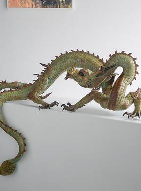 铜龙摆件五爪金龙青龙汉龙工艺品家居客厅办公室装饰乔迁开业礼品