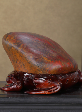 顶爷奇石原石靠山石招财收藏摆件