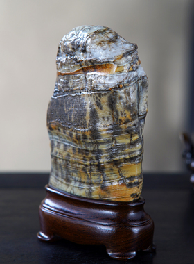 顶爷奇石原石靠山石装饰收藏摆件