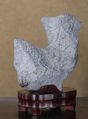 顶爷奇石原石靠山收藏灵璧石摆件