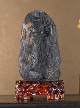 顶爷奇石原石靠山石装饰收藏摆件