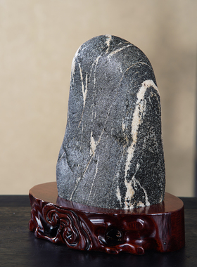 顶爷奇石原石泰山石敢当靠山摆件