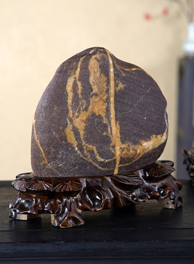 顶爷奇石原石靠山石把玩收藏摆件