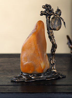 顶爷奇石原石靠山石装饰收藏摆件