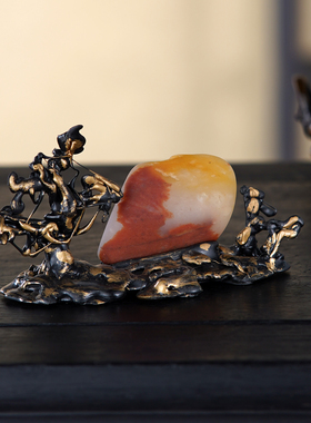 顶爷奇石原石靠山石装饰收藏摆件