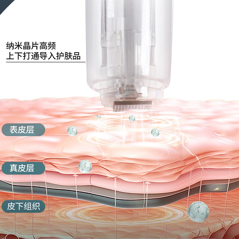 纳米电动微针面部水光自打mts导入仪皮肤无创微晶笔家用美容仪器 - 图0