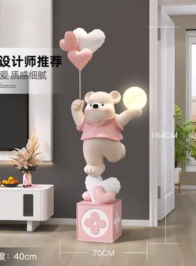 暴力熊公仔落地摆件客厅沙发旁装饰品灯开店开业大吉新家乔迁礼物