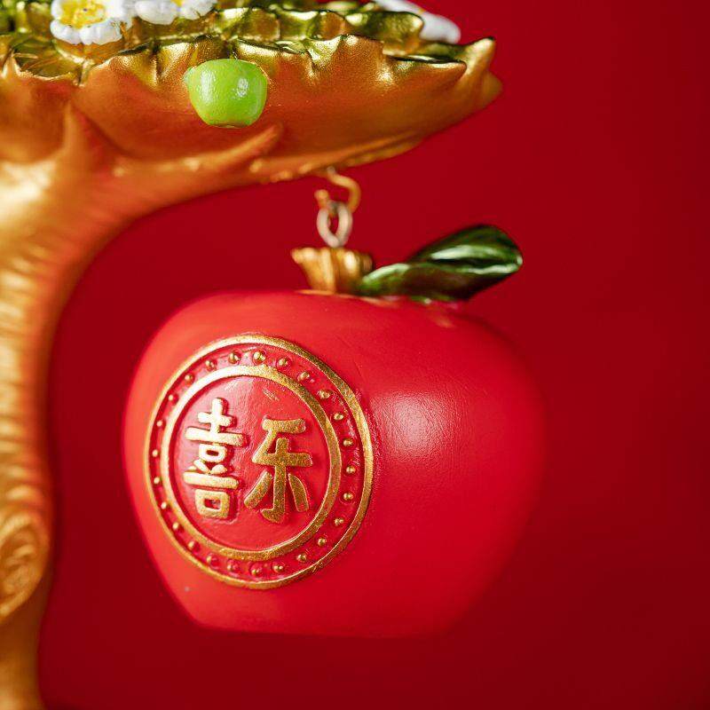 平安果发财树中式国潮摆件客厅电视柜酒柜玄关装饰品乔迁开 业礼,淘宝优惠券,粉丝福利购,淘宝优惠卷