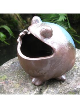 户外水池流水青蛙摆件花园庭院出水口装饰品鱼池过滤循环景观喷水