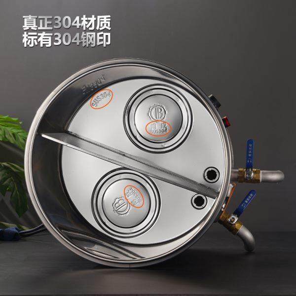 不锈钢汤锅鸳鸯桶电热鸳鸯锅商用熬汤电加热卤味麻辣烫汤桶煮面桶,淘宝优惠券,粉丝福利购,淘宝优惠卷