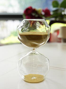 北欧家居异形玻璃沙漏计时器30分钟艺术沙漏创意礼品家居摆件礼品