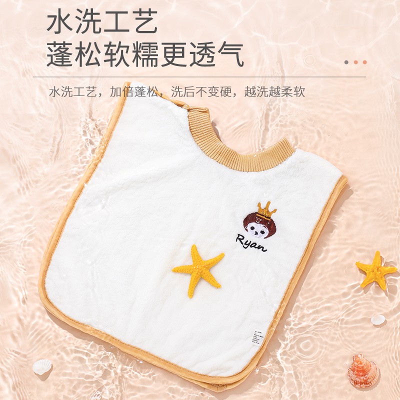 Baby washcloth, baby face wash bib, multifunctional tooth brushing towel, neck scarf, waterproof and non-wet clothing, bib scarf