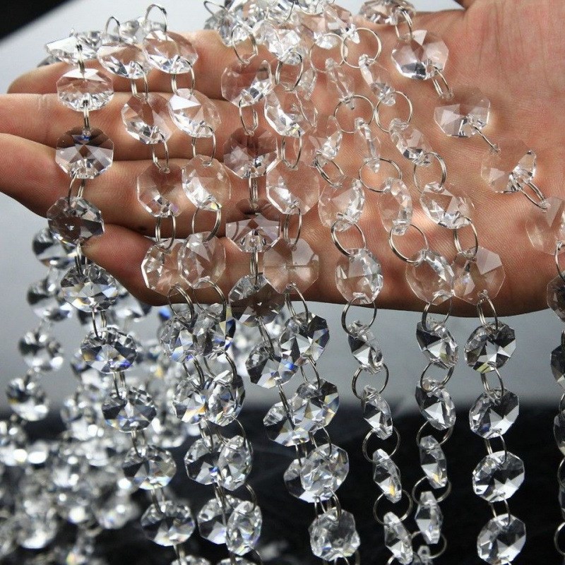 水晶珠帘隔断帘卧室客餐厅卫生间玄关装饰欧式阳台半门帘子免打孔 - 图2