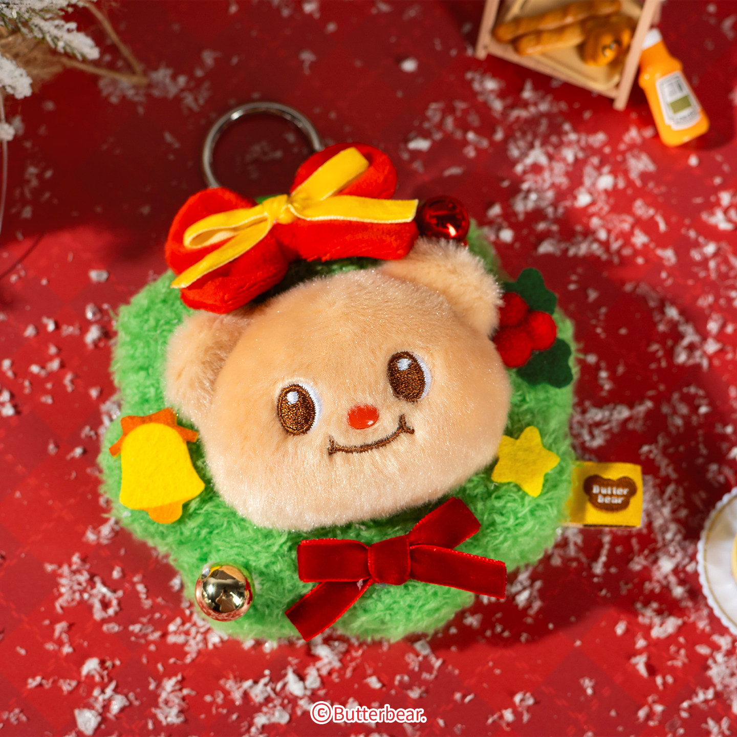 起重集黄油小熊圣诞花环毛绒挂件可爱小熊玩偶包女生背包挂饰礼物,淘宝优惠券,粉丝福利购,淘宝优惠卷