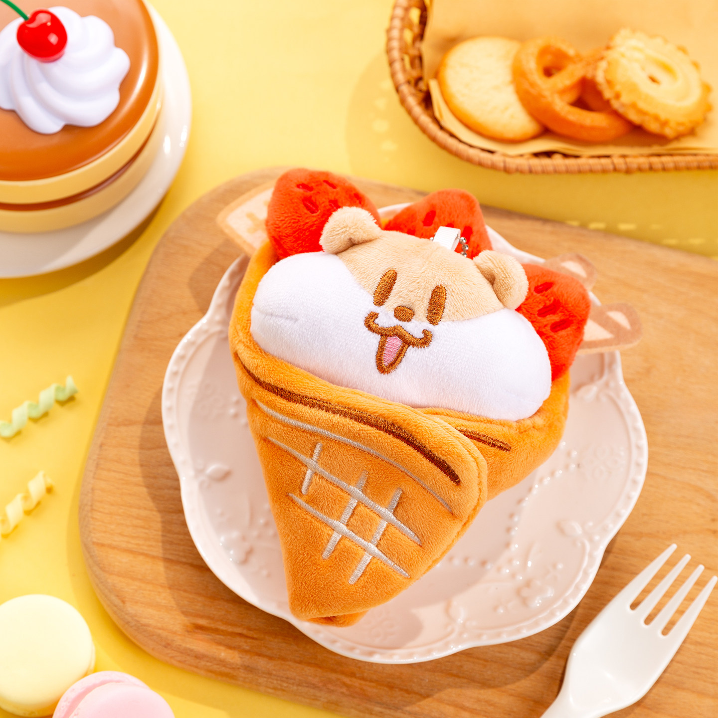 起重集 奶茶鼠的想法可丽饼毛绒玩偶挂件钥匙扣背包包挂饰礼物女,淘宝优惠券,粉丝福利购,淘宝优惠卷