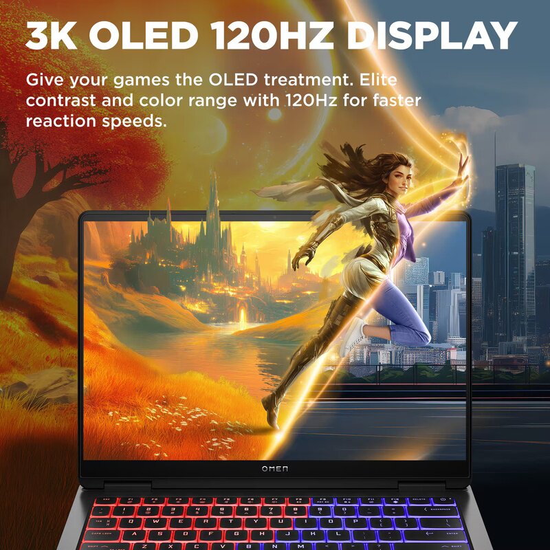 美版HP惠普OMEN Transcend 14英寸3K OLED游戏笔记本电脑RTX5070