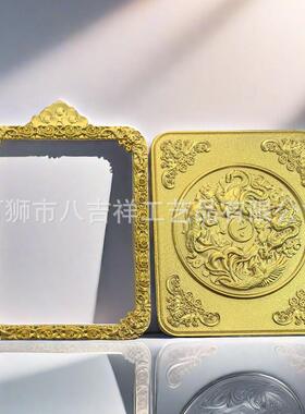 新款一体福云四神兽八卦唐卡壳嘎乌盒吊坠镀金镀银唐卡壳防水款