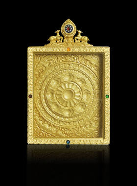 25年新款双鹿防水唐卡直角法轮不掉色嘎乌盒吊坠 颜色可选 单面吊