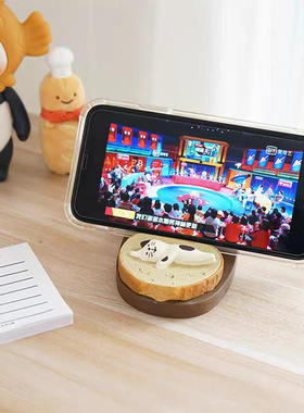 树脂吐司包猫咪懒人手机架平板IPAD支架情侣礼品手工