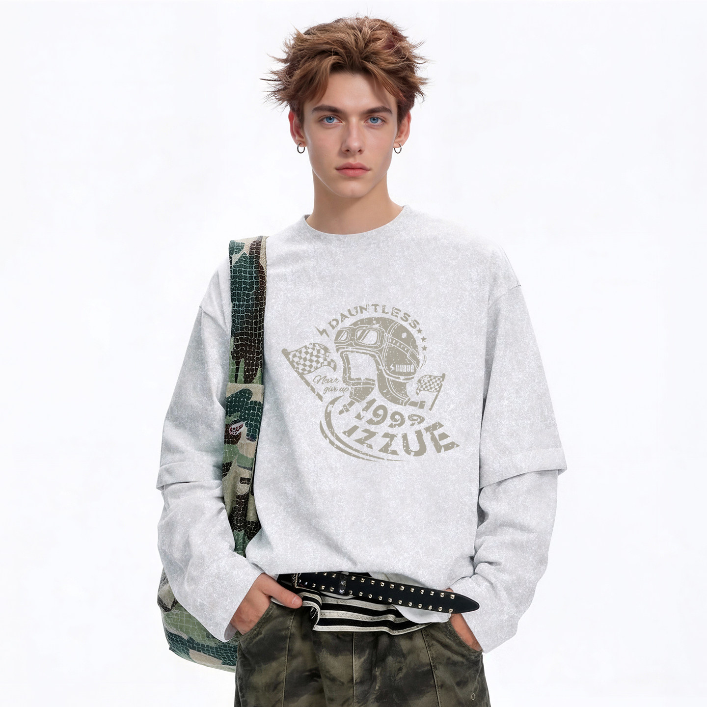 it izzue假两件长袖T恤男女2026春季新款宽松休闲套头圆领上衣4P,淘宝优惠券,粉丝福利购,淘宝优惠卷