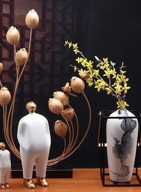 现代新中式招财摆件家居客厅电视柜玄关摆设创意样板房间软装饰品