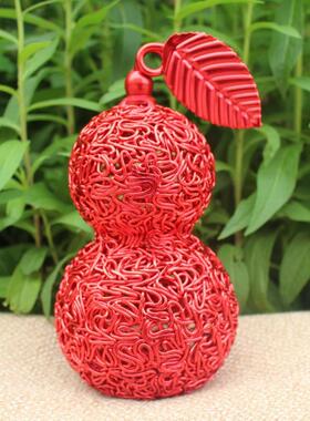 纯手工艺品铝线编织家居装饰葫芦摆件办公室客厅玄关店铺创意礼物