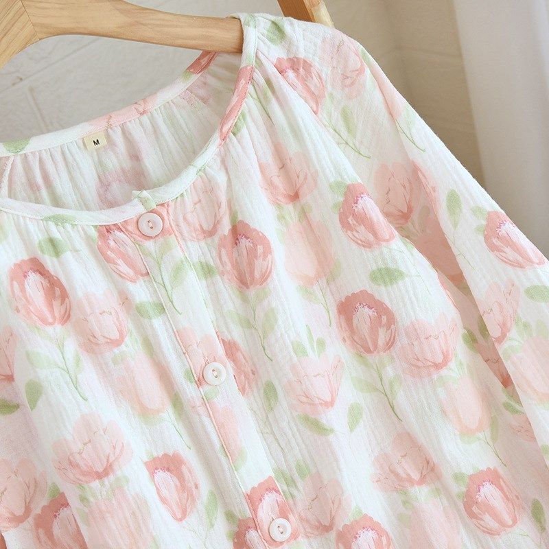 新款月子服玫瑰邹布孕妈妈可喂奶套装长袖长裤圆领开衫透气哺乳服,淘宝优惠券,粉丝福利购,淘宝优惠卷