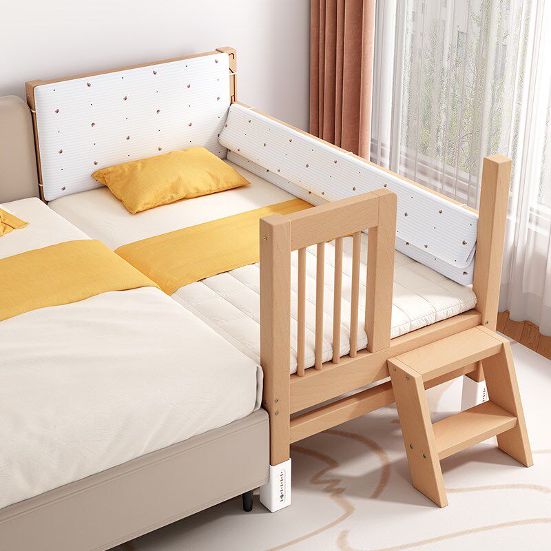 拼接床加宽床边高低可调节实木大人可睡婴儿床升降围栏儿童榉木床,淘宝优惠券,粉丝福利购,淘宝优惠卷