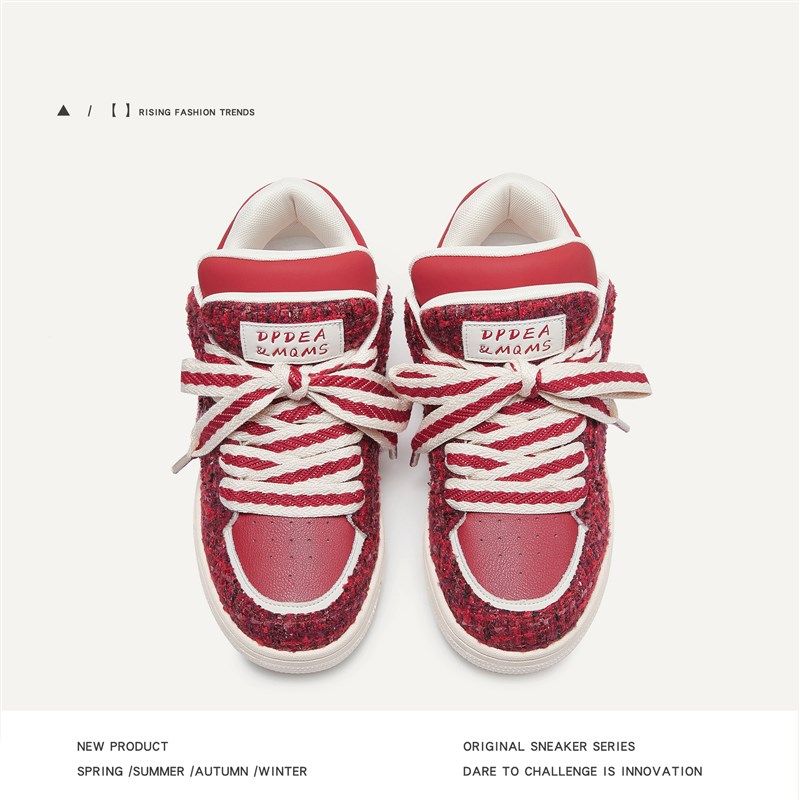 沙发与猫蛇年贺岁圣诞节美学厚底增高男女面包鞋国潮情侣板鞋,淘宝优惠券,粉丝福利购,淘宝优惠卷