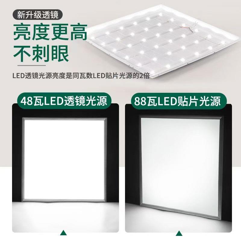 300x600平板灯集成吊顶led格栅灯嵌入式办公室面板灯60x60工程灯 - 图1