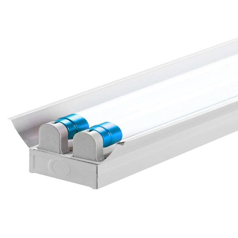 LEDT8双管日光灯全套带罩支架超亮工厂车间超市教室灯长条荧光灯 - 图3