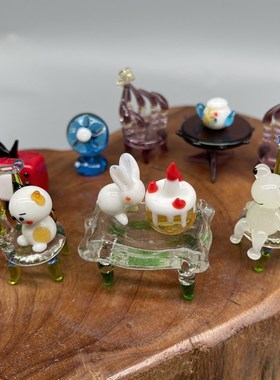 园林庄园场景模型电视房子DIY装饰品配件L迷你摆件微景观苔藓造景