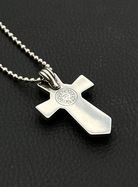s925纯银克罗伈复古乌尔干藤蔓十字架项链男女欧美嘻哈个性毛衣链