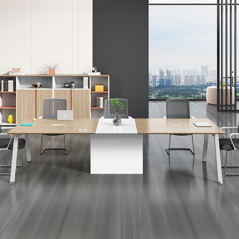 斜边会议桌椅组合简约现代洽谈接待桌大小型会议室家具会议桌长桌,淘宝优惠券,粉丝福利购,淘宝优惠卷