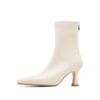 The owner keeps it for himself! e looks great~! Fashionable pointed toe stiletto boots, spring and autumn high-heeled elastic short boots for women, sock boots