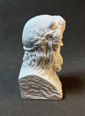 海神尼普顿复古罗马艺术石膏人物雕像桌面酒柜书架装饰摆件雕塑礼