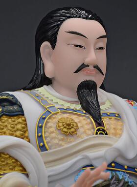 汉白玉玄天上帝神像真武祖师真武大帝上帝公北帝佛像居家供奉摆件