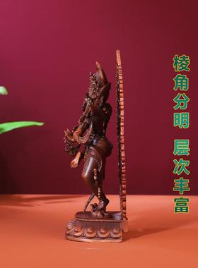 藏传作明佛母紫铜摆件藏式密宗护法家居供奉佛像佛堂桌面摆件5寸