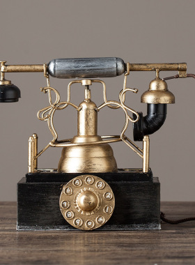 复古怀旧摆件老式黑白电视机收音机留声机电话模型拍照道具装饰品