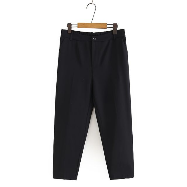 8207 fat girl mm large size casual trousers for women in summer thin nine-point pants 210 catties high waist loose and slim small feet