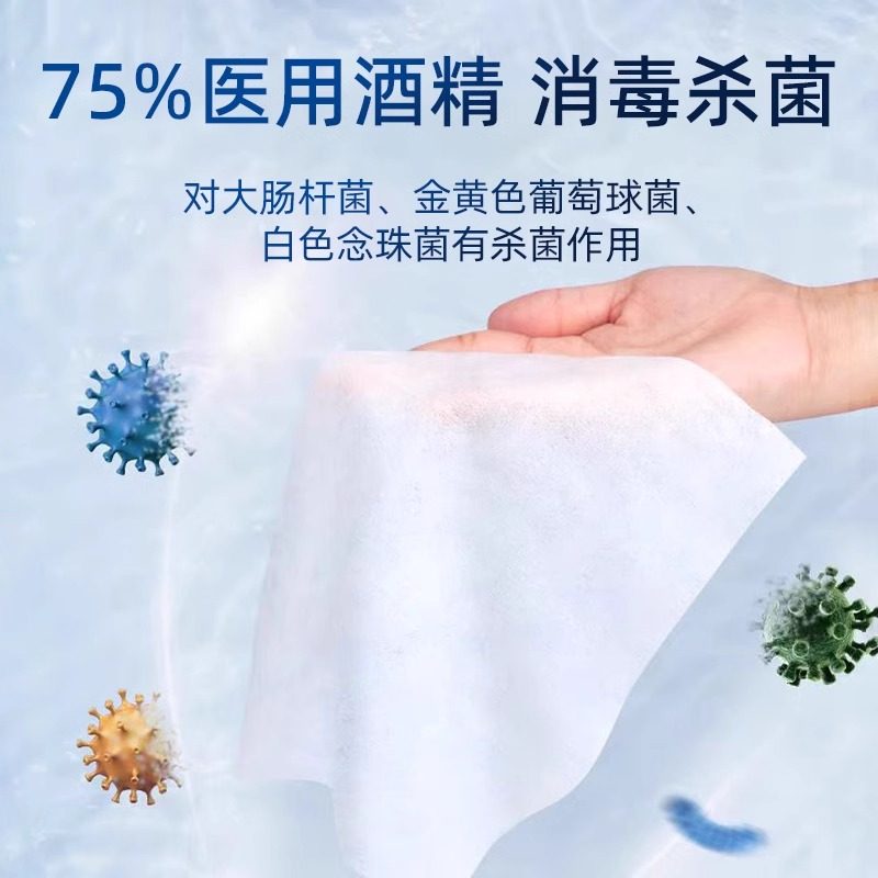 海氏海诺75%酒精消毒湿巾75度乙醇家用大号清洁棉片手机皮肤杀菌,淘宝优惠券,粉丝福利购,淘宝优惠卷