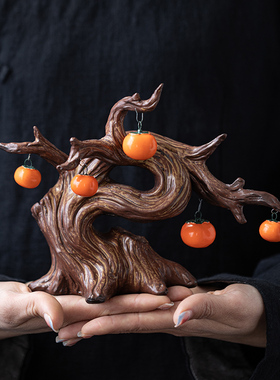 【好柿连连】创意陶瓷柿子摆件乔迁之喜礼品家居办公室桌面装饰品