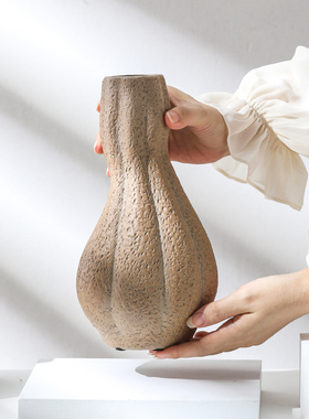 客厅素胚陶瓷花瓶宅寂风北欧创意小众抽象家居装饰品办公室摆件包